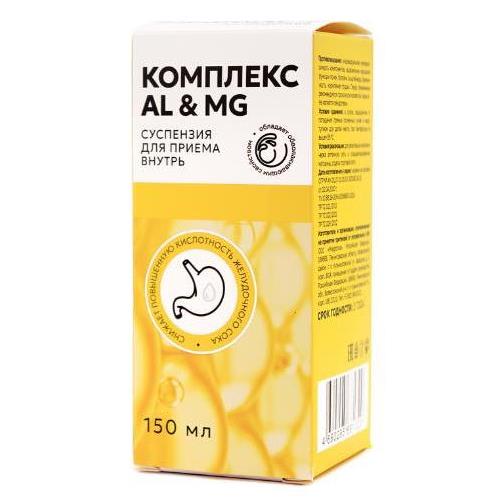 КОМПЛЕКС Al+MG ТМ сусп. внутр. фл. 150 мл