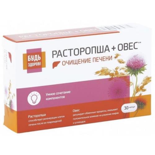 БУДЬ ЗДОРОВ! КОМПЛЕКС ЭКСТРАКТОВ РАСТОРОПШИ И ОВСА капс. №90