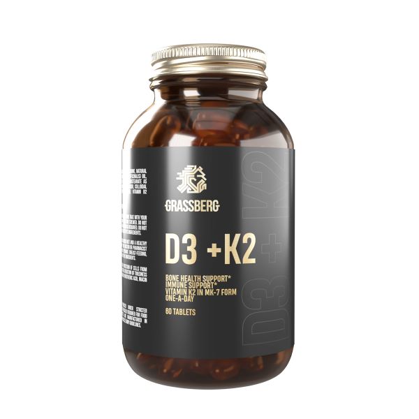 GRASSBERG ВИТАМИН D3 + К2 табл. 2000 МЕ №60