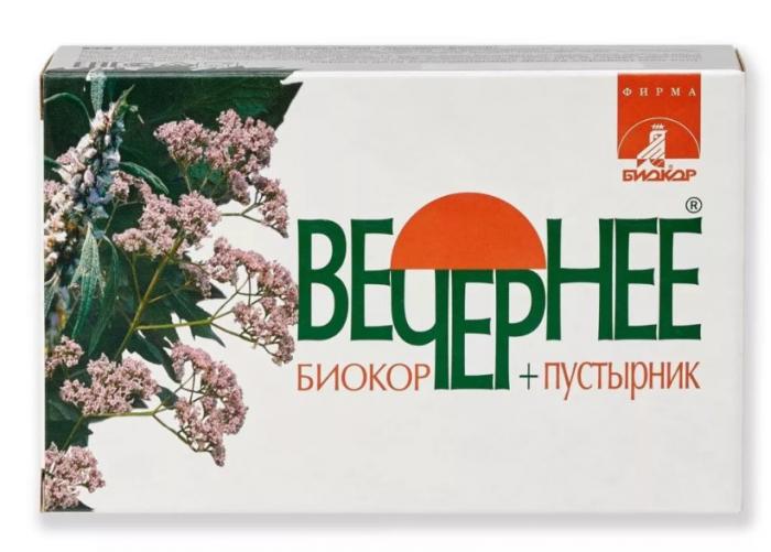 ВЕЧЕРНЕЕ ВАЛЕРИАНА + ПУСТЫРНИК БИОКОР драже №120
