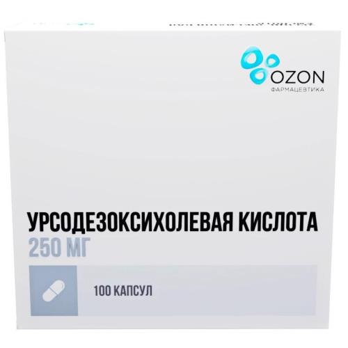УРСОДЕЗОКСИХОЛЕВАЯ КИСЛОТА ОЗОН капс. 250 мг №100