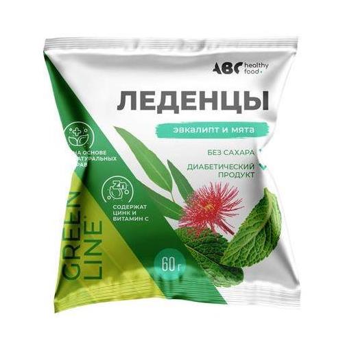 АВС ХЭЛСИ ФУД  леденцы эвкалипт/мята 60 гр