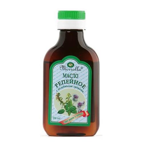 МАСЛО РЕПЕЙНОЕ ЦЕЛЕБНЫЕ ТРАВЫ МИРРОЛЛА 100 мл