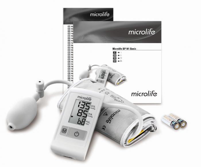 МИКРОЛАЙФ (MICROLIFE) ПРИБОР (ТОНОМЕТР) ИЗМ. АРТ. ДАВЛЕНИЯ ПОЛУАВТОМАТ BP N1 BASIC