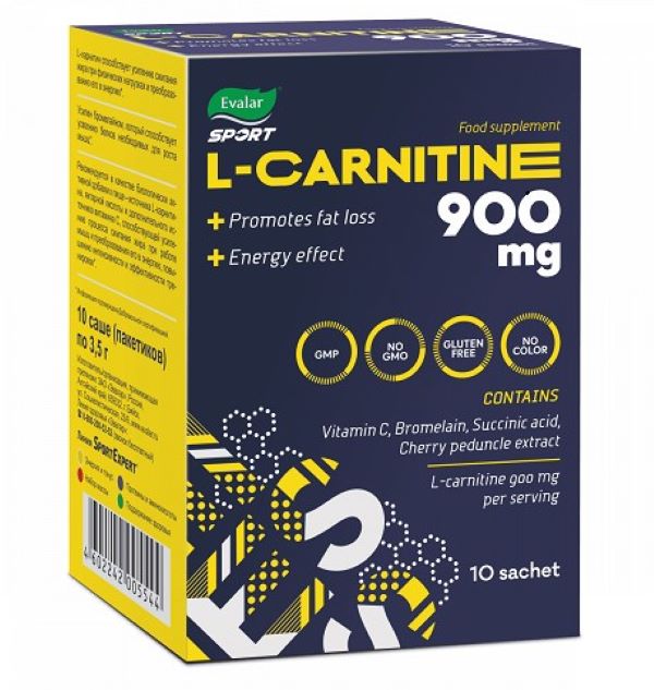СПОРТЭКСПЕРТ L-КАРНИТИН ЭВАЛАР пор. внутр. саше 3,5 гр №10