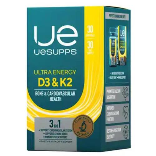 UESUPPS УЛЬТРА ЭНЕРДЖИ ВИТАМИН D3 & K2 капс. №30