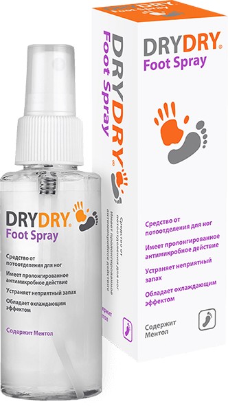 ДРАЙ ДРАЙ ФУТ СПРЕЙ ДЛЯ НОГ ОТ ПОТА И ЗАПАХА 100 мл