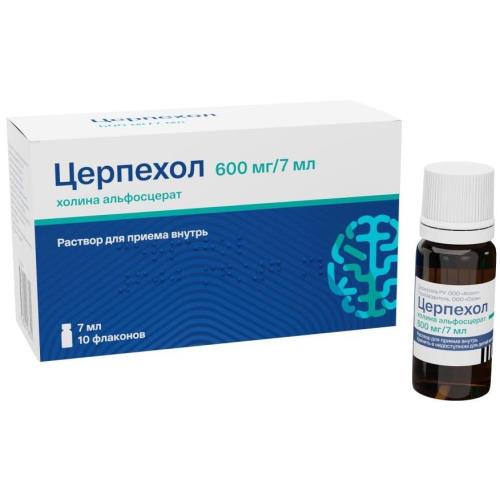 ЦЕРПЕХОЛ р-р внутр. 600 мг/7 мл фл. 7 мл №10