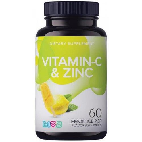 LIVS ВИТАМИН С ПЛЮС ЦИНК пастилки фрукты/ягоды №60