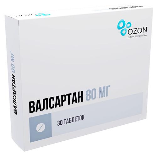 ВАЛСАРТАН ОЗОН табл. п/о плен. 80 мг №30
