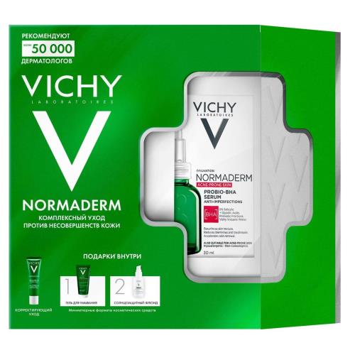 ВИШИ (VICHY) НОРМАДЕРМ НАБОР (сыворотка + уход д/лица + гель д/умыв.+ крем)