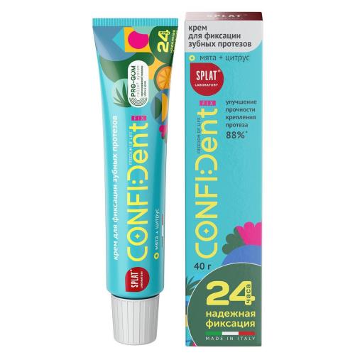 СПЛАТ CONFIDENT FIX КРЕМ ДЛЯ ФИКСАЦИИ ЗУБНЫХ ПРОТЕЗОВ 40 гр мята и цитрус