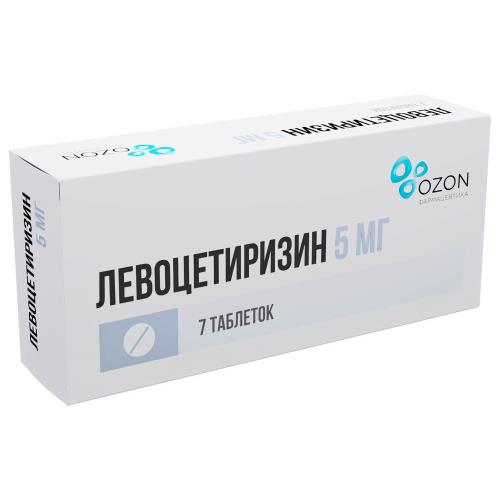 ЛЕВОЦЕТИРИЗИН ОЗОН табл. п/о плен. 5 мг №7