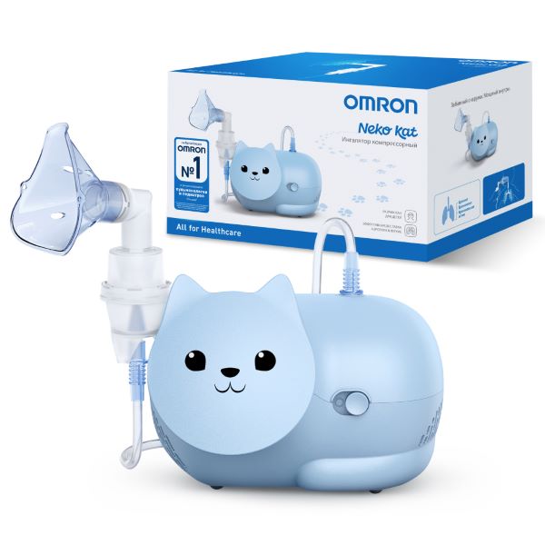 ОМРОН (OMRON) ИНГАЛЯТОР КОМПРЕССОРНЫЙ ДЕТСКИЙ NE-C303K-KDE Neko Kat