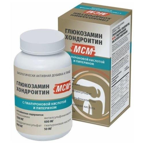 ГЛЮКОЗАМИН ХОНДРОИТИН МСМ С ГИАЛУРОН. К-ТОЙ И ПИПЕРИНОМ ГРИН САЙД табл. №60