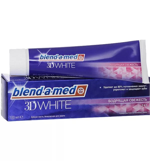 БЛЕНД-А-МЕД (BLEND-A-MED) 3D WHITE ЗУБНАЯ ПАСТА 100 мл бодрящая свежесть