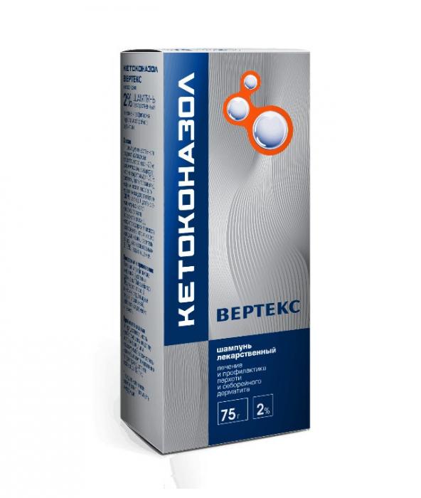 КЕТОКОНАЗОЛ ВЕРТЕКС шампунь 2% фл. 75 гр