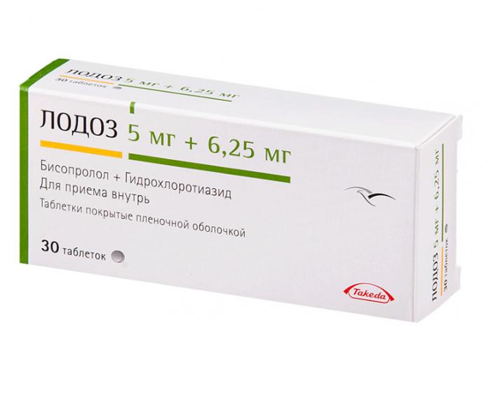 ЛОДОЗ табл. п/о плен. 5+6,25 мг №30