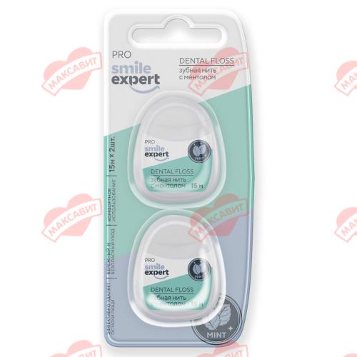 СМАЙЛ ЭКСПЕРТ ПРО ЗУБНАЯ НИТЬ 15 м с ментолом №2