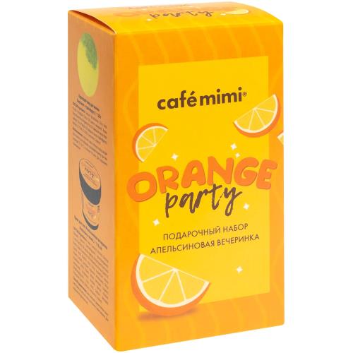 CAFE MIMI НАБОР ПОДАРОЧНЫЙ апельсиновая вечеринка (крем д/тела + шар д/ванны)