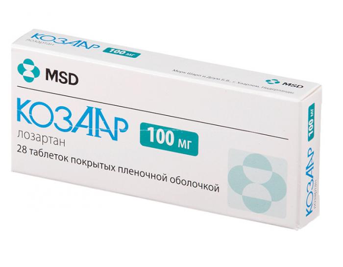 КОЗААР табл. 100 мг №28