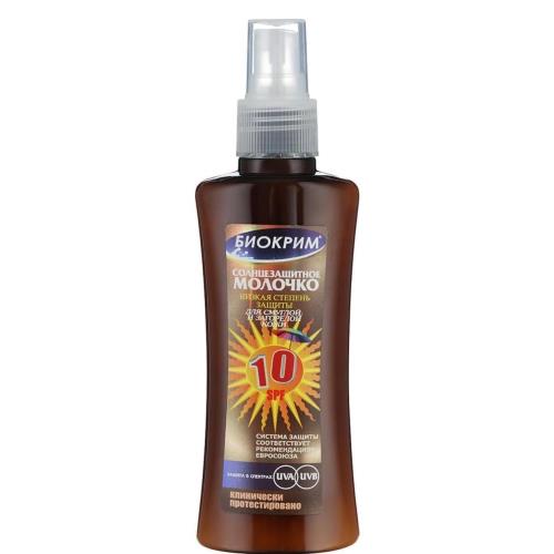 БИОКРИМ МОЛОЧКО-СПРЕЙ ДЛЯ ЗАГАРА 150 мл SPF10