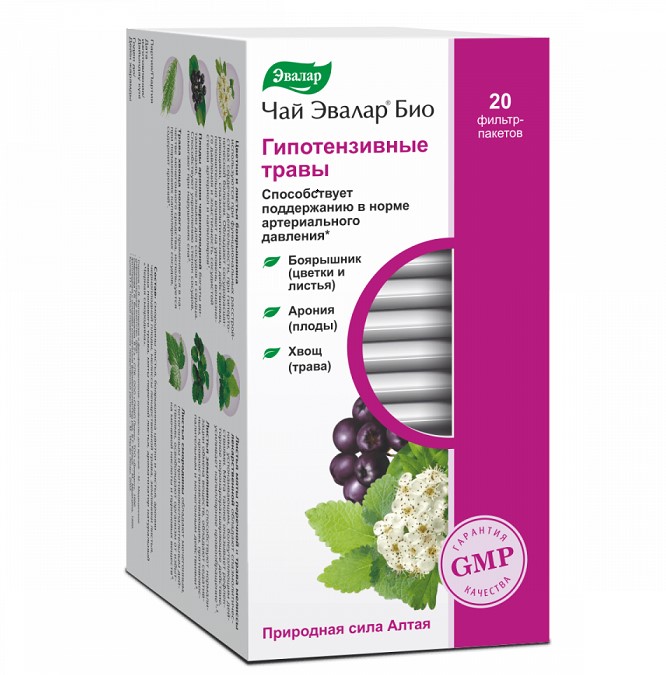 ЧАЙ БИО ЭВАЛАР ГИПОТЕНЗИВНЫЕ ТРАВЫ ф/п №20