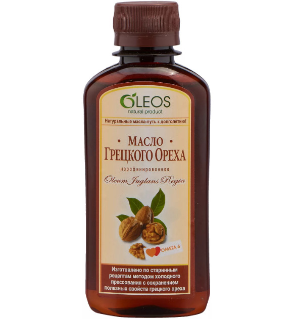 МАСЛО ПИЩЕВОЕ ГРЕЦКИЙ ОРЕХ ОЛЕОС 200 мл