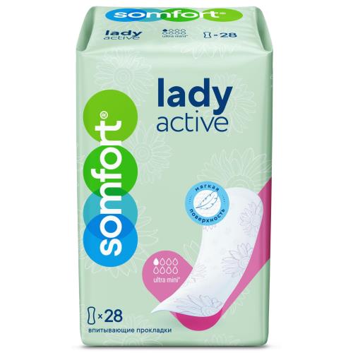 SOMFORT ПРОКЛАДКИ ПРИ НЕДЕРЖАНИИ LADY ACTIVE ультра мини №28