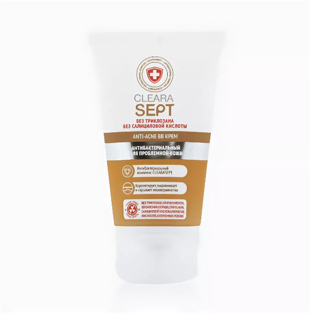 КЛЕРАСЕПТ АНТИ-АКНЕ КРЕМ ДЛЯ ЛИЦА BB 40 мл для проблемной кожи