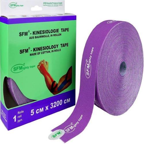 ЛЕНТА КИНЕЗИОЛОГИЧЕСКАЯ SFM фиолетовая 5см х 32м