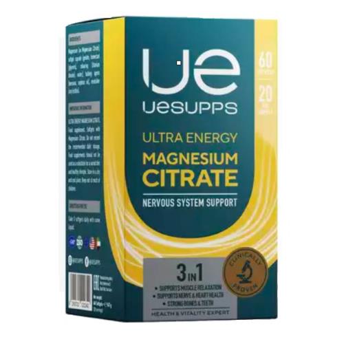 UESUPPS УЛЬТРА ЭНЕРДЖИ МАГНИЯ ЦИТРАТ капс. №60
