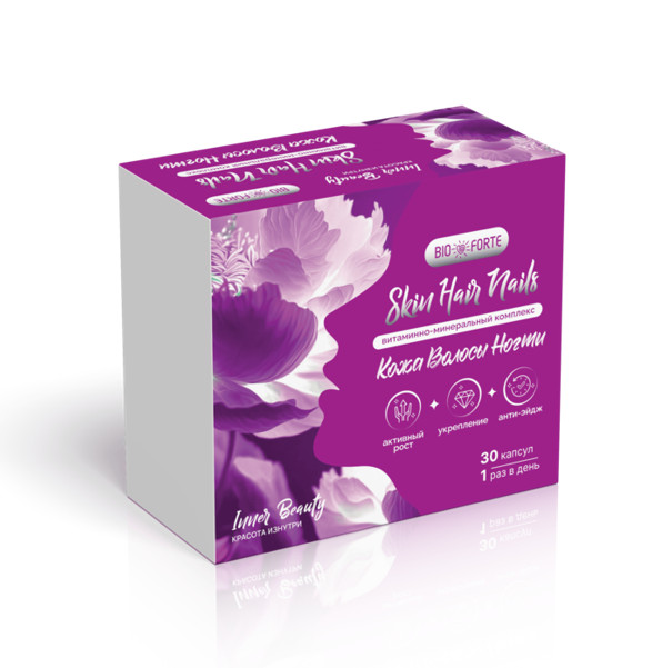 BIOFORTE КОЖА ВОЛОСЫ НОГТИ ВИТАМИННЫЙ КОМПЛЕКС капс. №30