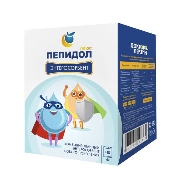 ПЕПИДОЛ ПЛЮС ДОКТОР ПЕКТИН пор. внутр. пак.-саше №10