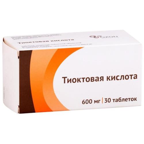 ТИОКТОВАЯ КИСЛОТА ОЗОН табл. п/о плен. 600 мг №30