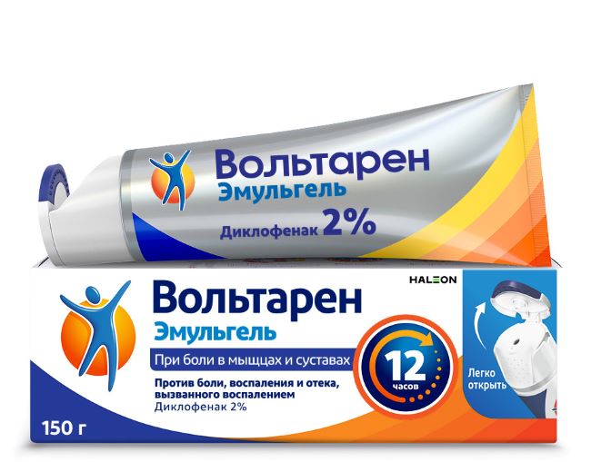 ВОЛЬТАРЕН ЭМУЛЬГЕЛЬ гель 2% 150 гр