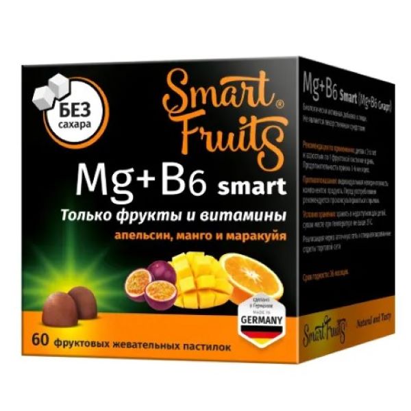 SMART FRUITS MG+B6 СМАРТ пастилки №60