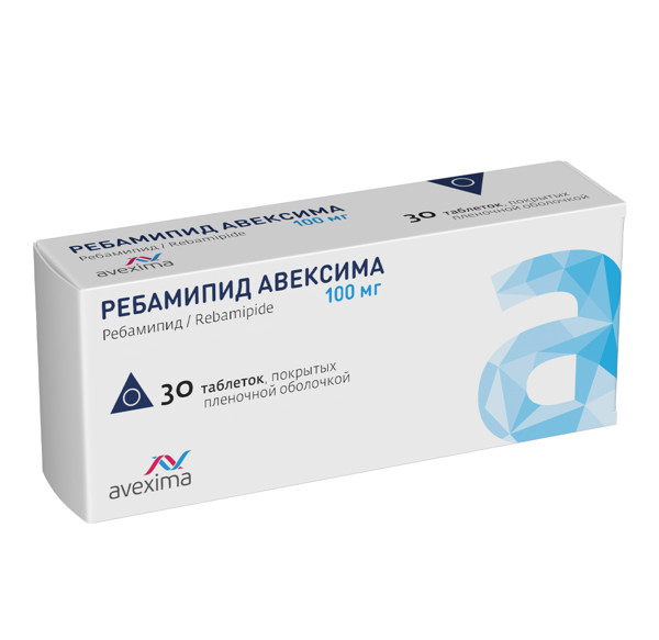 РЕБАМИПИД АВЕКСИМА табл. п/о плен. 100 мг №30