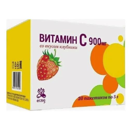 ВИТАМИН С пор. внутр. клубника пак.-саше 5 гр №20