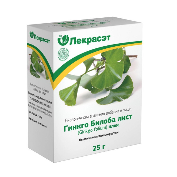 ФИТОЧАЙ ГИНКГО БИЛОБА ЛИСТ 25 гр