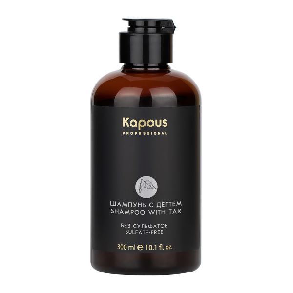 KAPOUS PROFESSIONAL ШАМПУНЬ БЕССУЛЬФАТНЫЙ 300 мл деготь