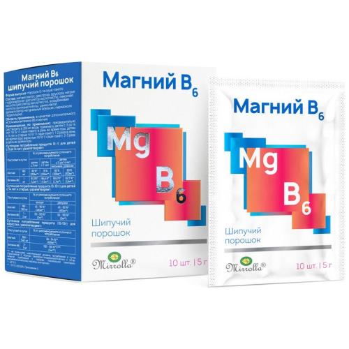 МАГНИЙ B6 МИРРОЛЛА пор. внутр. апельсин саше 5 гр №10