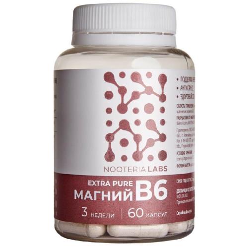 Изображение товара NOOTERIA LABS МАГНИЙ В6 EXTRA PURE капс. №60