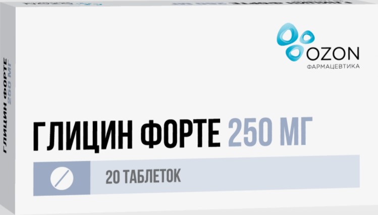 ГЛИЦИН ФОРТЕ ОЗОН табл. защечн. и подъязычн. 250 мг №30