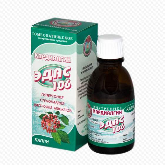 Изображение товара Кардиалгин ЭДАС-106 гомеопатические капли для сердечно-сосудистой системы