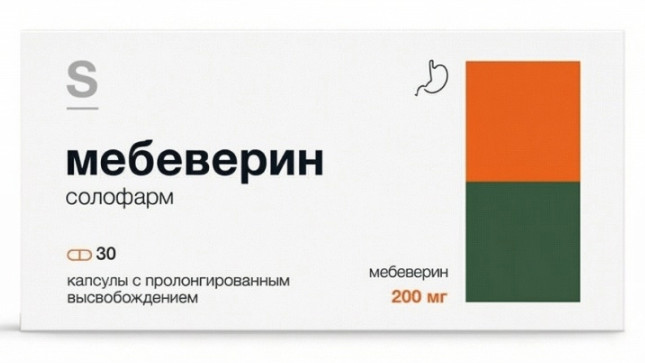 Изображение товара МЕБЕВЕРИН СОЛОФАРМ капс. пролонг. 200 мг №30