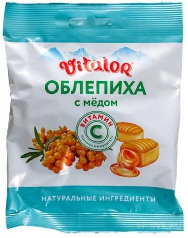 ВИТАЛОР ОБЛЕПИХА С МЕДОМ леденцы с вит С 60 гр