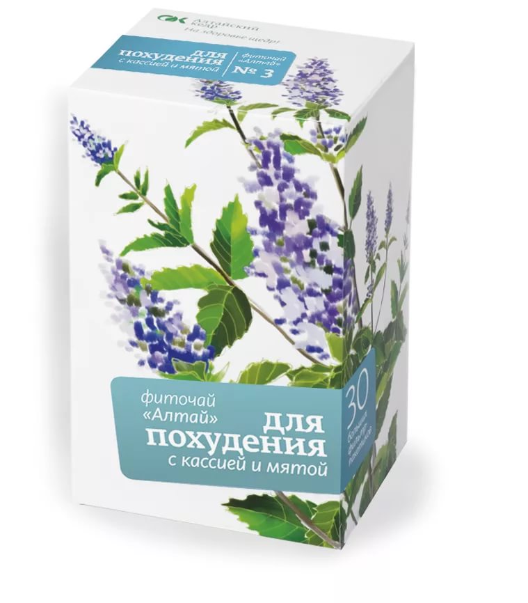 ФИТОЧАЙ АЛТАЙ №3 для похудения с кассией и мятой ф/п №30