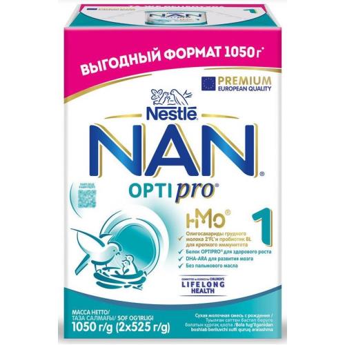 НАН (NAN) ОПТИПРО СМЕСЬ СУХАЯ МОЛОЧНАЯ-1 1 050 гр