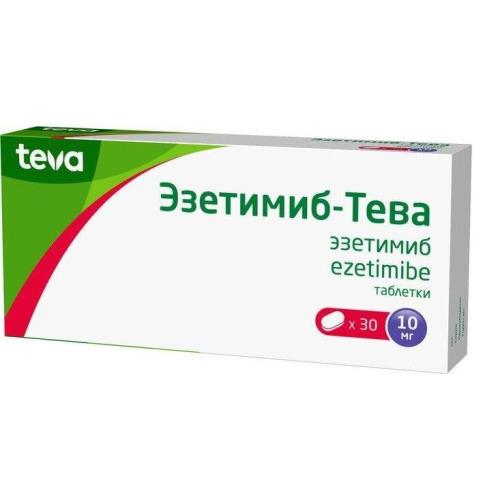Изображение товара ЭЗЕТИМИБ ТЕВА табл. 10 мг №30